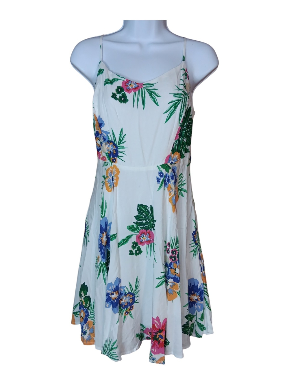 #44 Old Navy White Floral Spaghetti-Strap Sundress